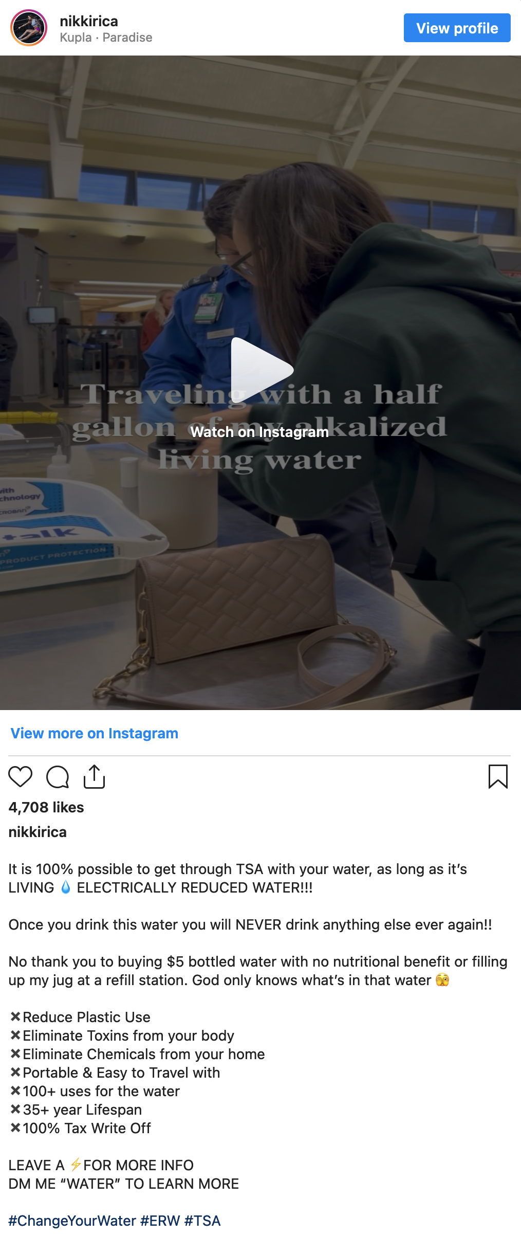 Fact Check NO Guarantee 'Medical Grade Water' Will Get Through A TSA